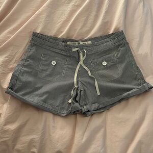 Black and white stripped shorts